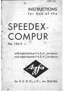 Agfa Speedex Compur manual. Camera Instructions.